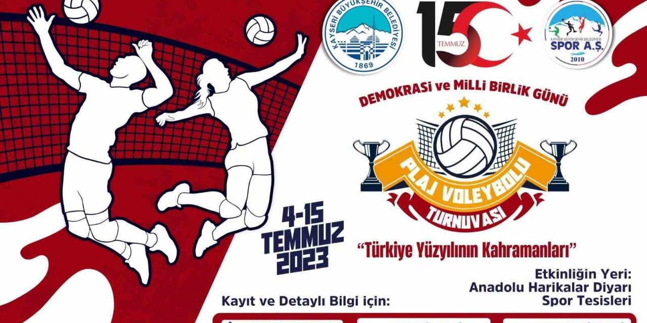 Büyükşehir Spor A.Ş.’den 15 Temmuz’a özel plaj voleybolu turnuvası