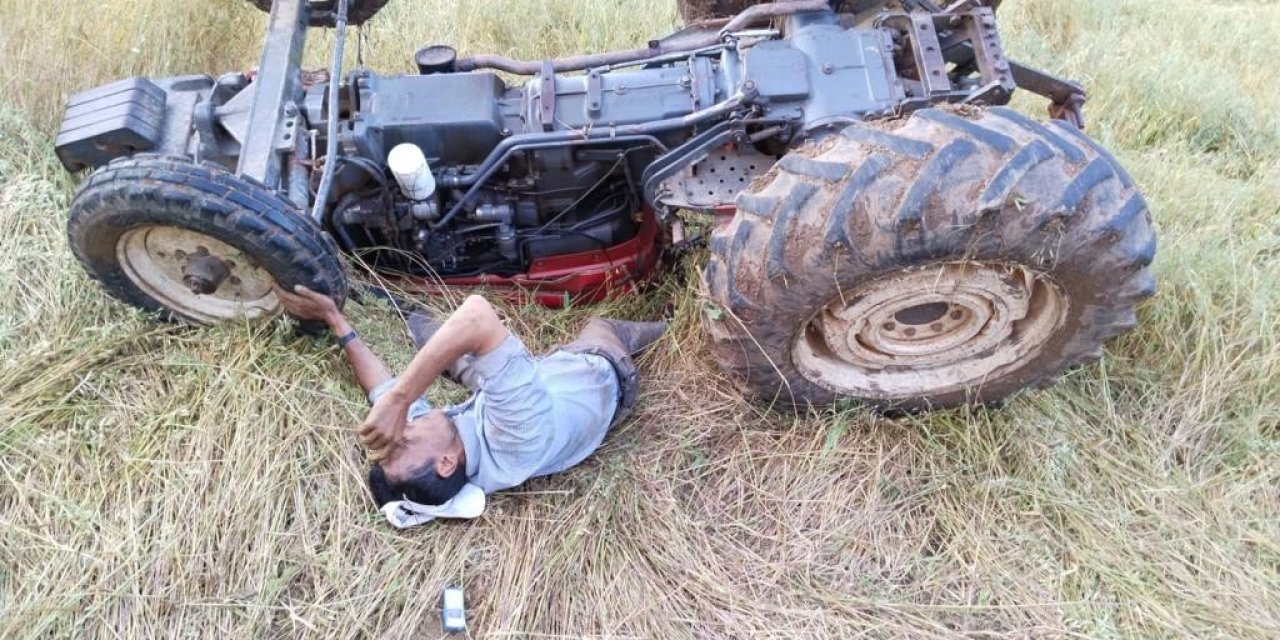 Traktörün altında kalan çiftçi hayatını kaybetti
