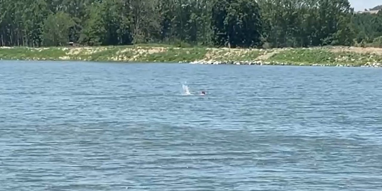 Edirne’de bir vatandaş Meriç Nehrini yüzerek geçti