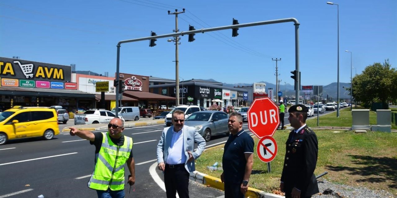 Kaymakam Odabaş bayram boyunca alınan trafik tedbirlerini yerinde denetledi