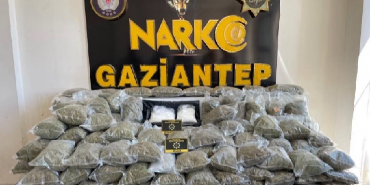 Gaziantep’te 80 kilo skunk ele geçirildi