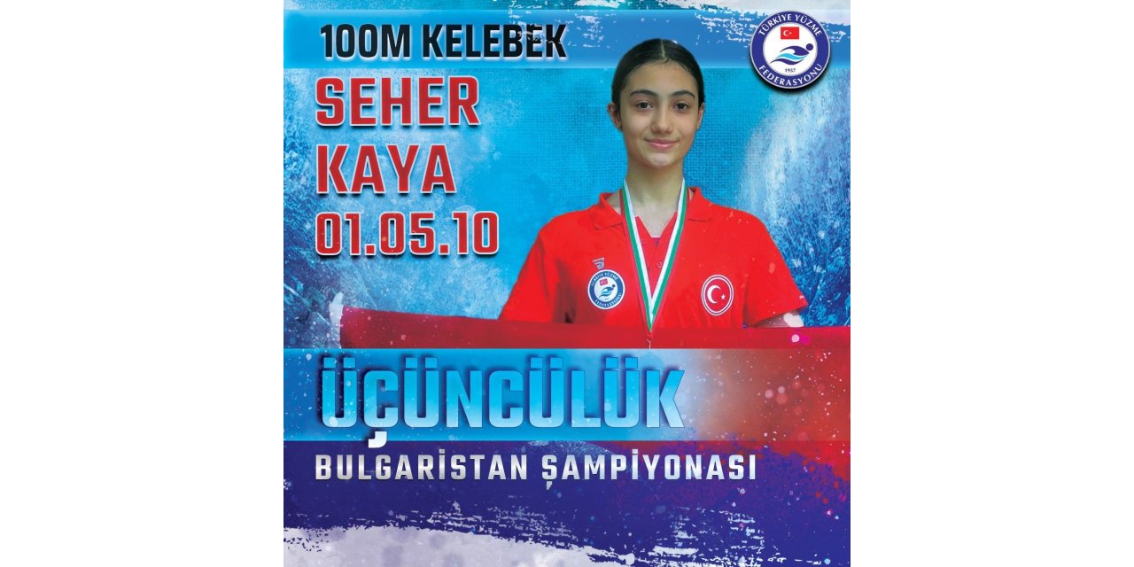 Uşaklı yüzücü, Bulgaristan’dan bronz madalyayla döndü