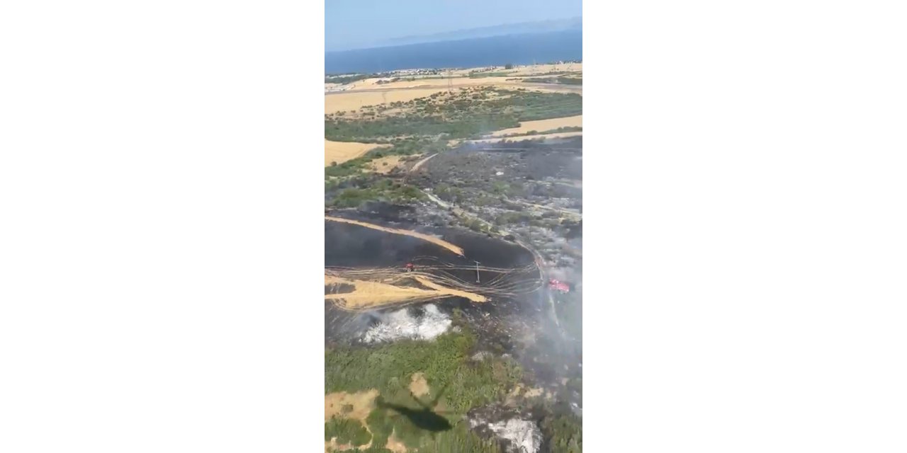 Gelibolu’da 1 hektar tarım arazisi yanarak kül oldu