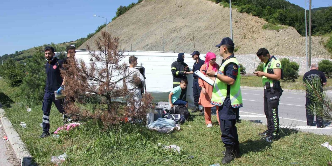 Samsun’daki minibüs kazasında yaralı sayısı 9 oldu