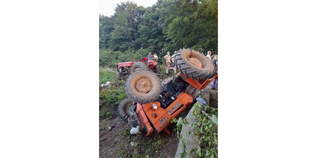 Traktörün altında kalan yaşlı adam yaralandı