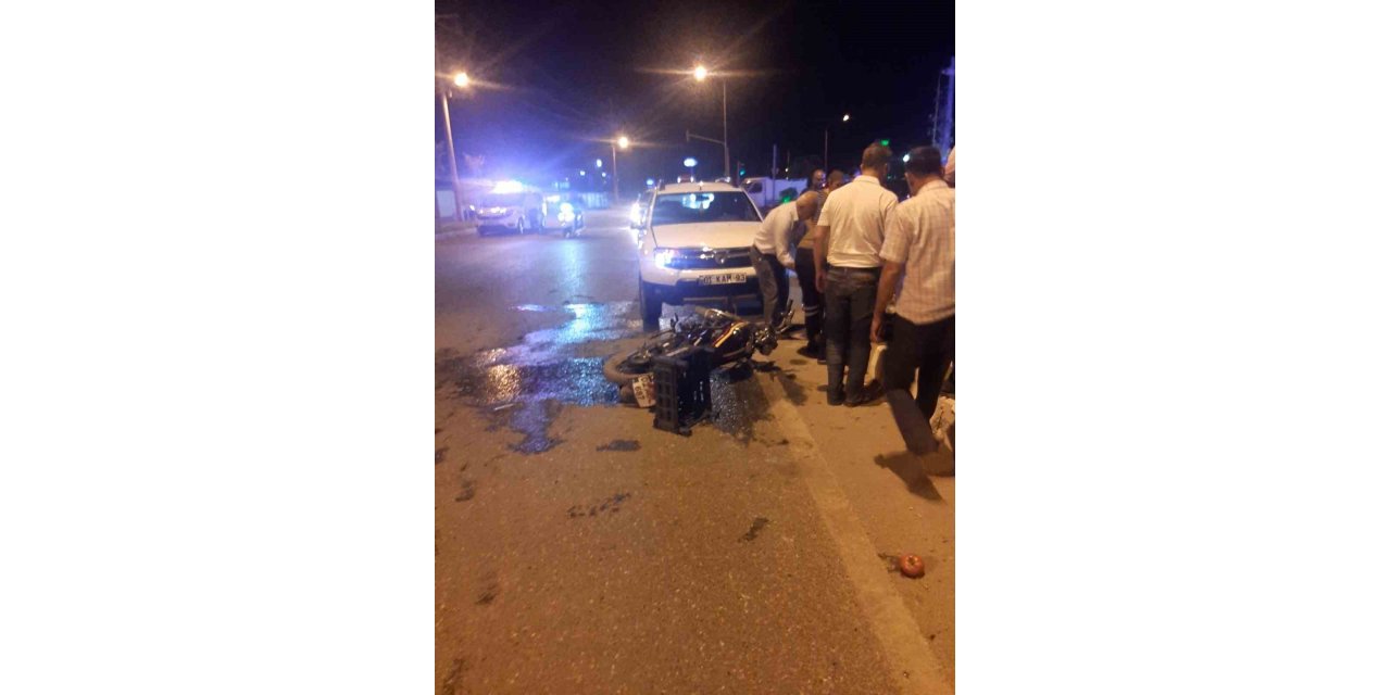 Otomobil ile motosiklet çarpıştı: 1 yaralı