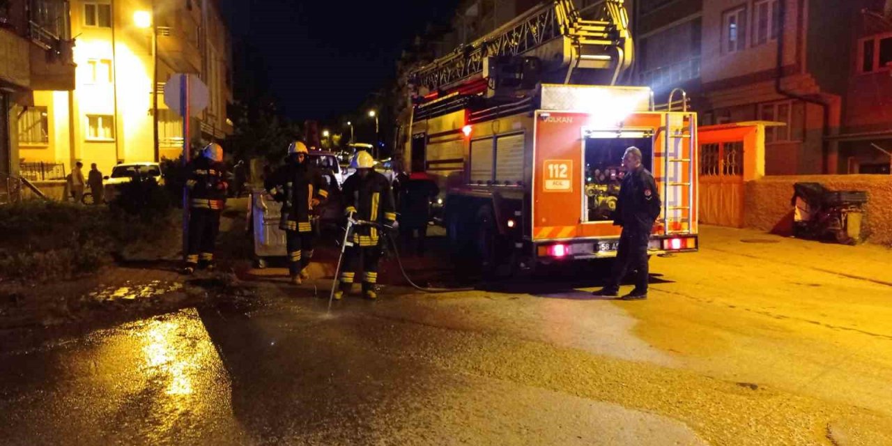 Gürültüyle yanmaya başladı, ekipler alarma geçti