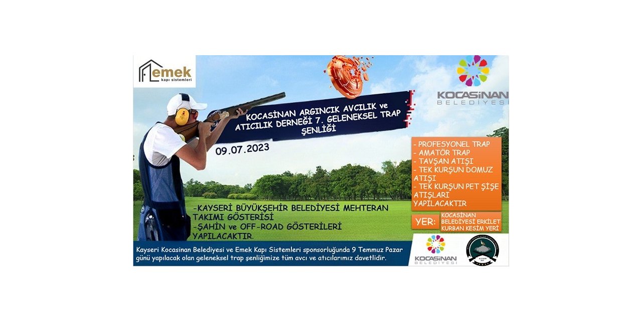 Kocasinan Argıncık Avcılık ve AtıcılıkDerneği 7. Geleneksel Trap Şenliği