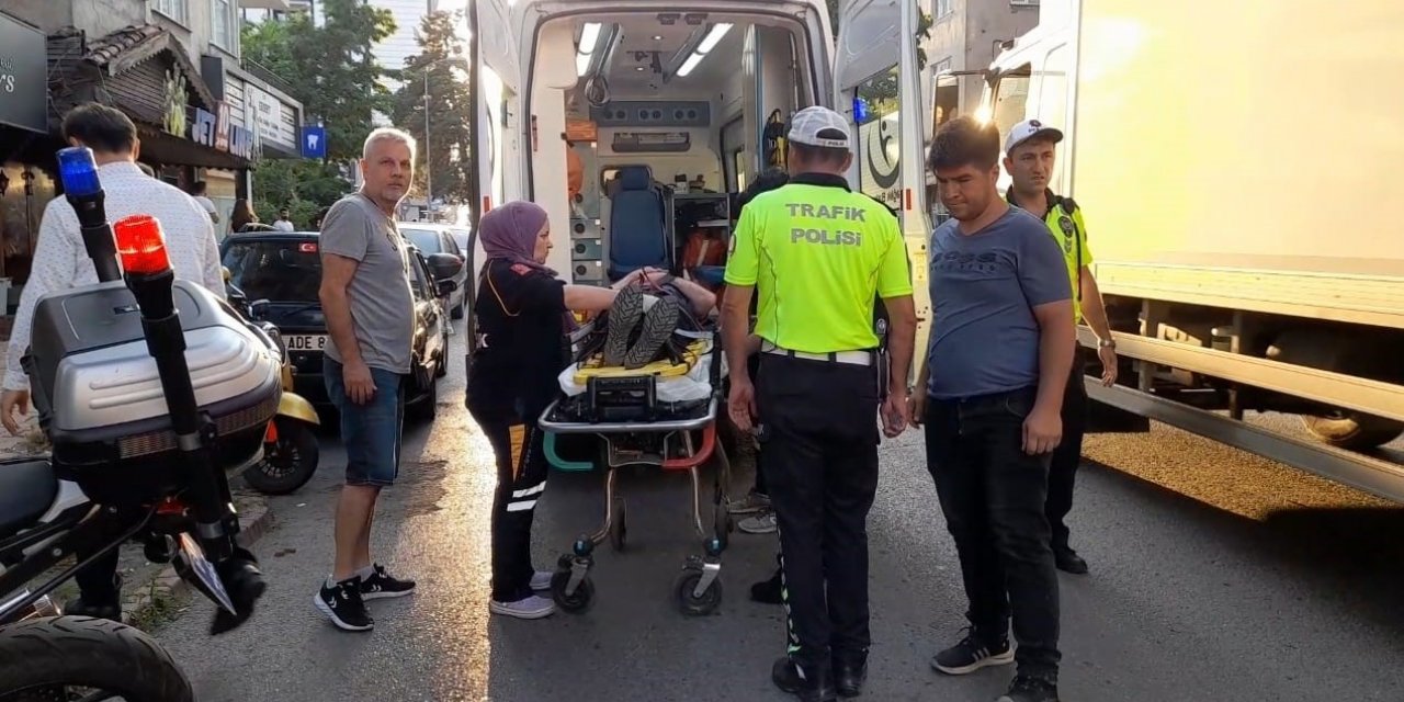 Motosikletin çarptığı yaya yaralandı