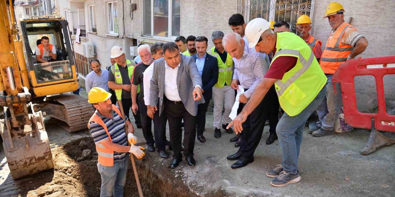 Trabzon kent merkezinde içme suyu altyapı çalışmaları devam ediyor