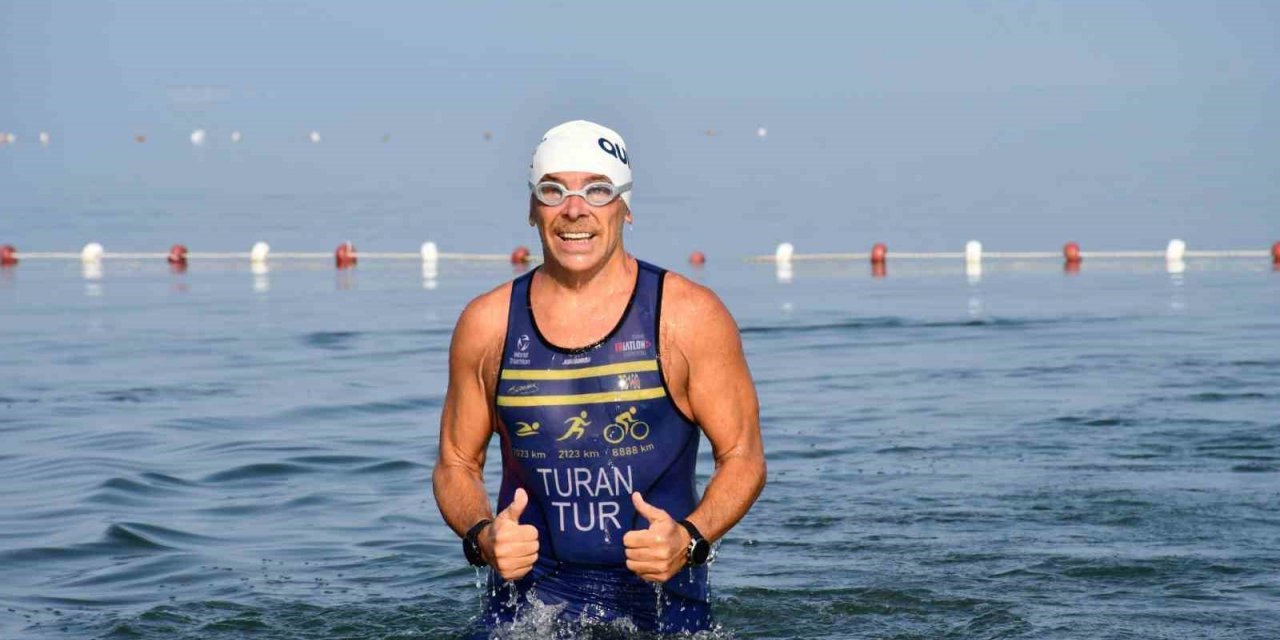 İznikli yüzücü Guınness için ter döküyor