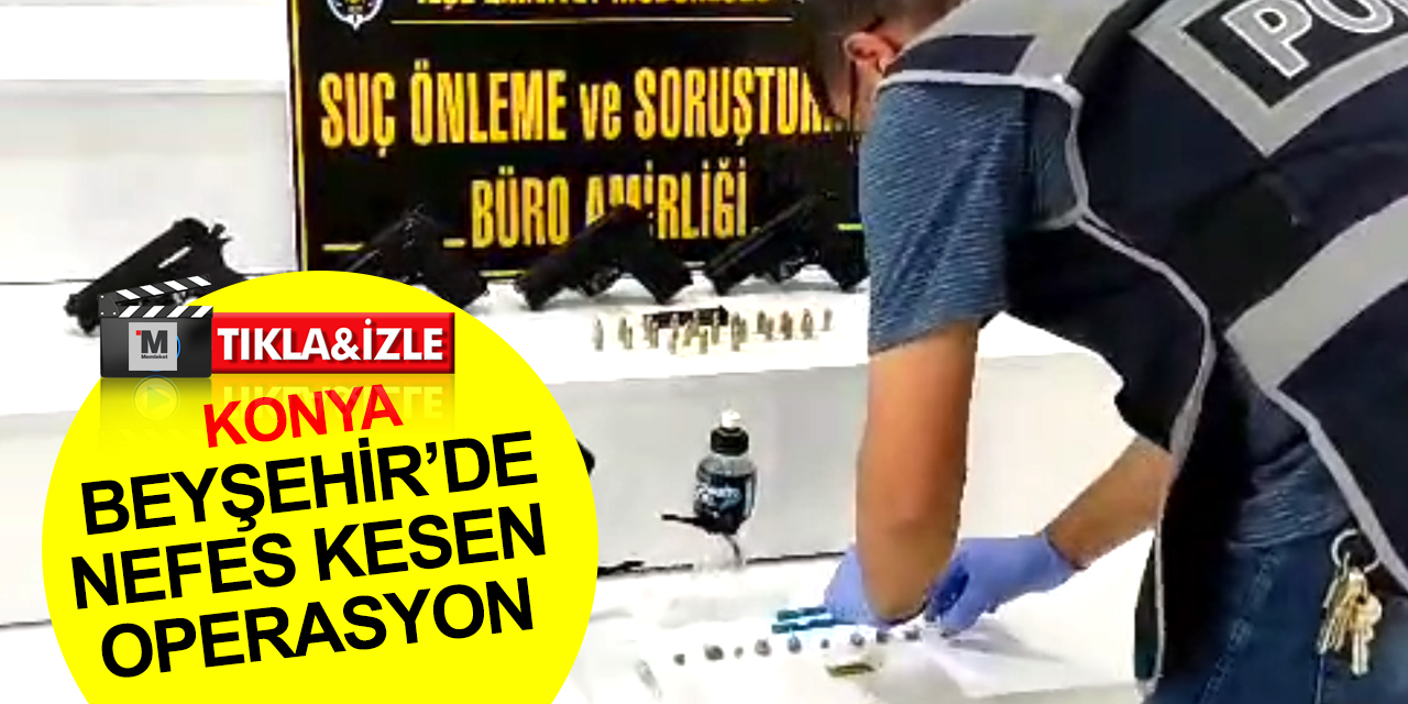 Konya’da nefes kesen uyuşturucu ve silah operasyonu! Evden cephanelik çıktı