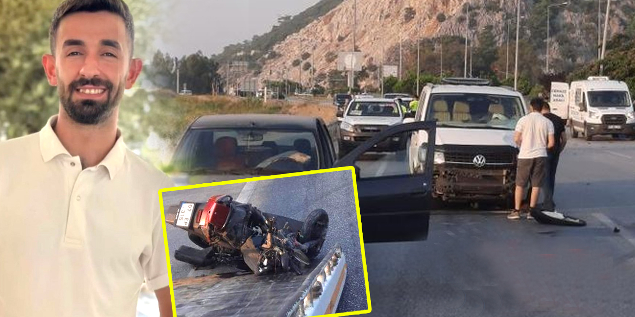 Minibüsle çarpışan motosiklet sürücüsü Yunus Alpar hayatını kaybetti