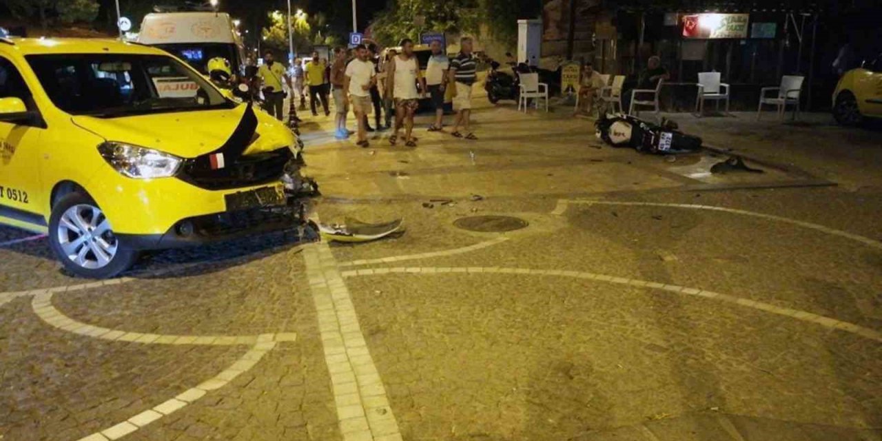 Akyaka’da kaza: Motosiklet sürücüsü yaralandı