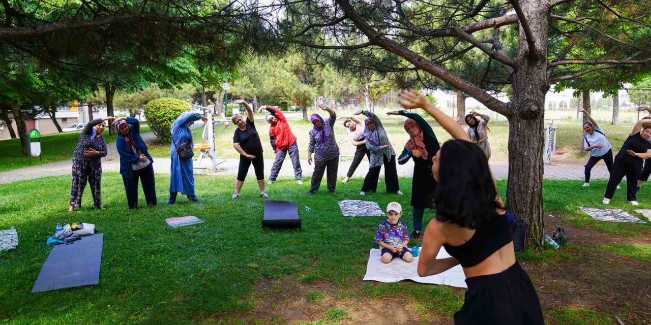 Açık havada spor keyfi Tepebaşı’nda