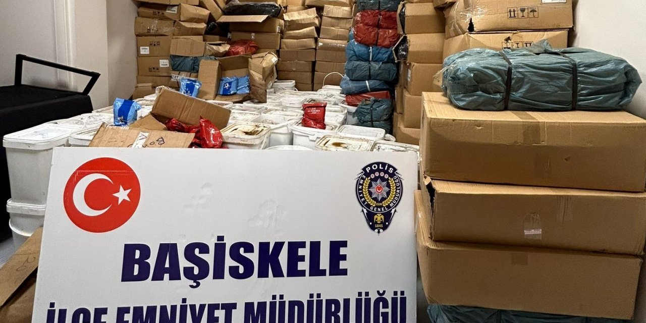 Depo baskınında 5 bin 709 kilo gümrük kaçağı nargile tütünü ele geçirildi