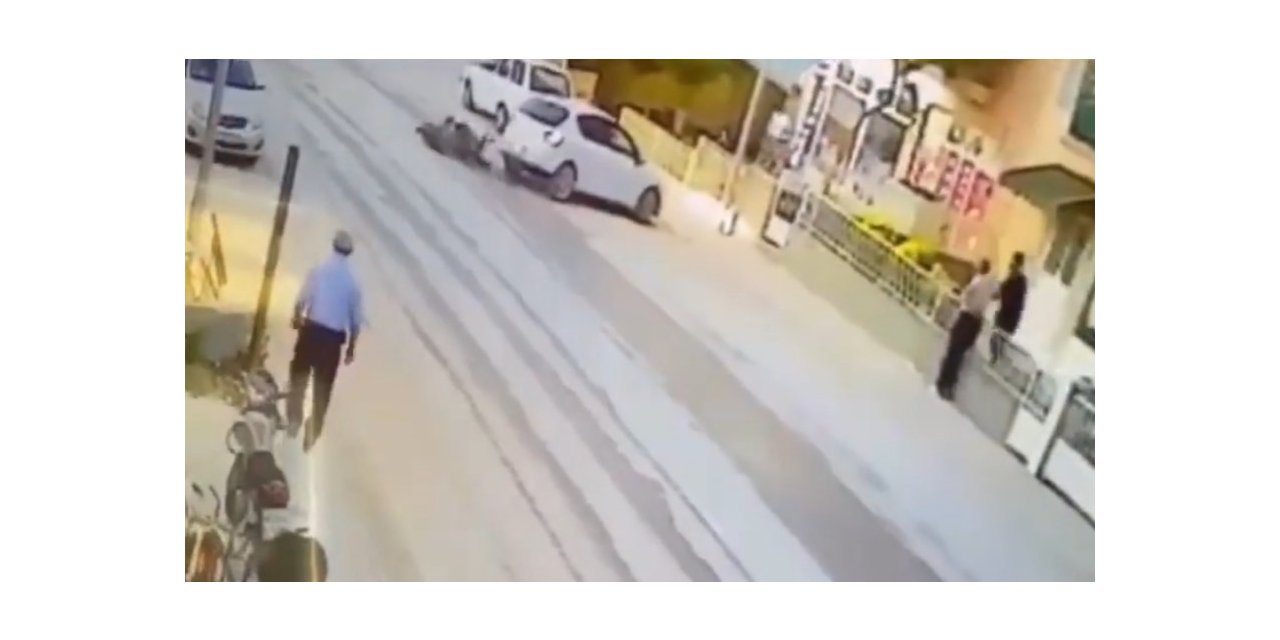 Emet’teki motosiklet kazası kameralara yansıdı