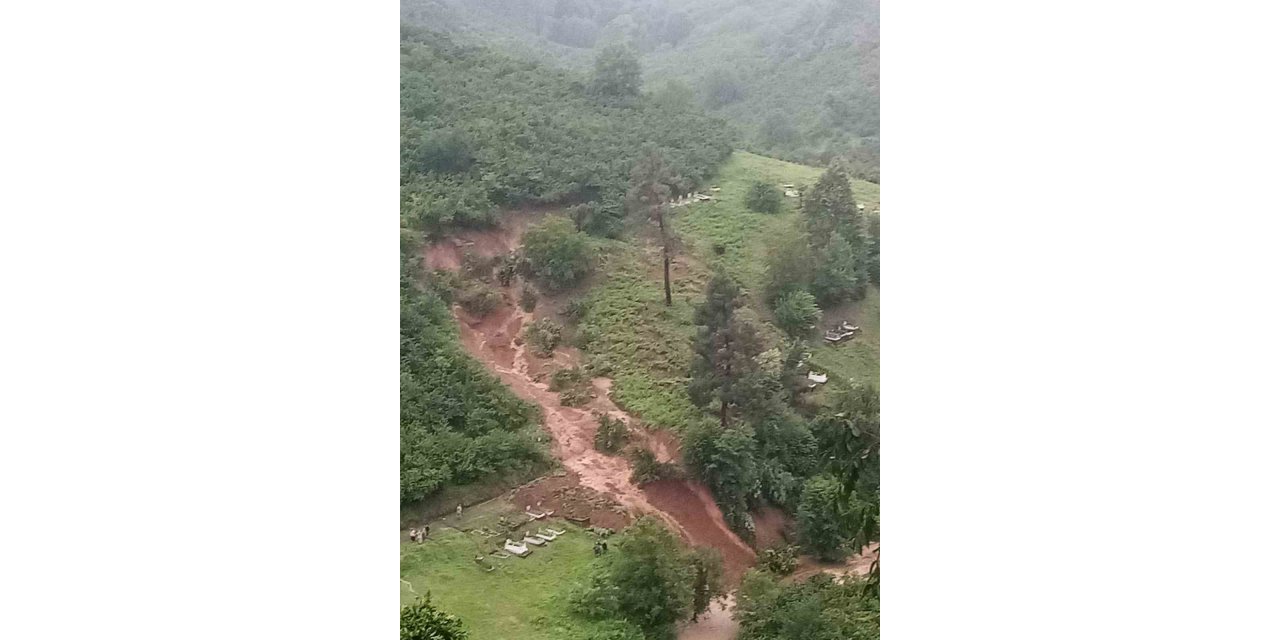 Heyelan anı amatör kamerada