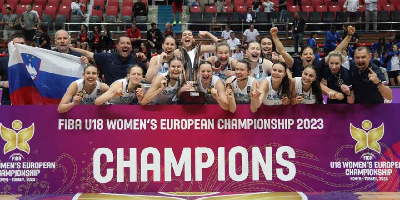 Konya'daki 18 Yaş Altı Kız Basketbol Avrupa Şampiyonası sona erdi! Slovenya şampiyon