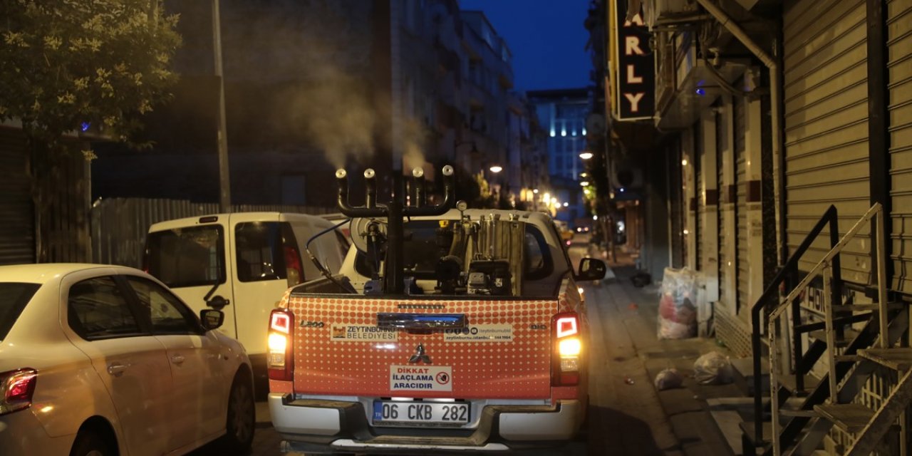 Zeytinburnu’nda bir gecede 6 mahalle ilaçlanıyor
