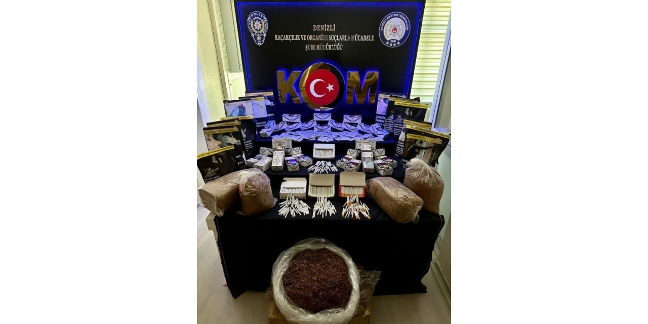 Denizli’de kaçakçılık operasyonunda binlerce ürün ele geçirildi