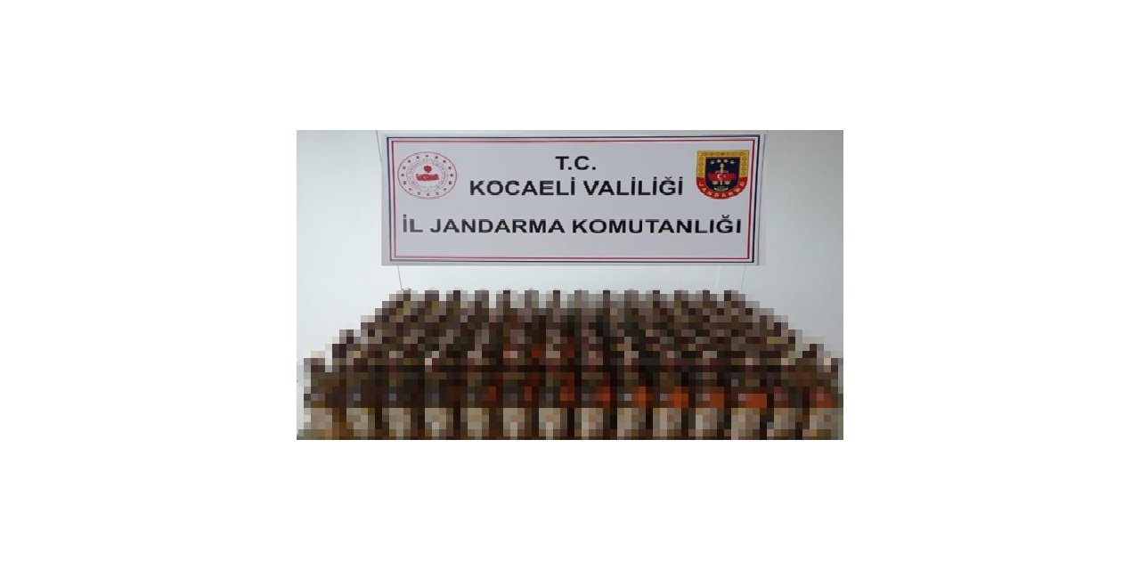 Kocaeli’de 169 bandrolsüz içki ele geçirildi