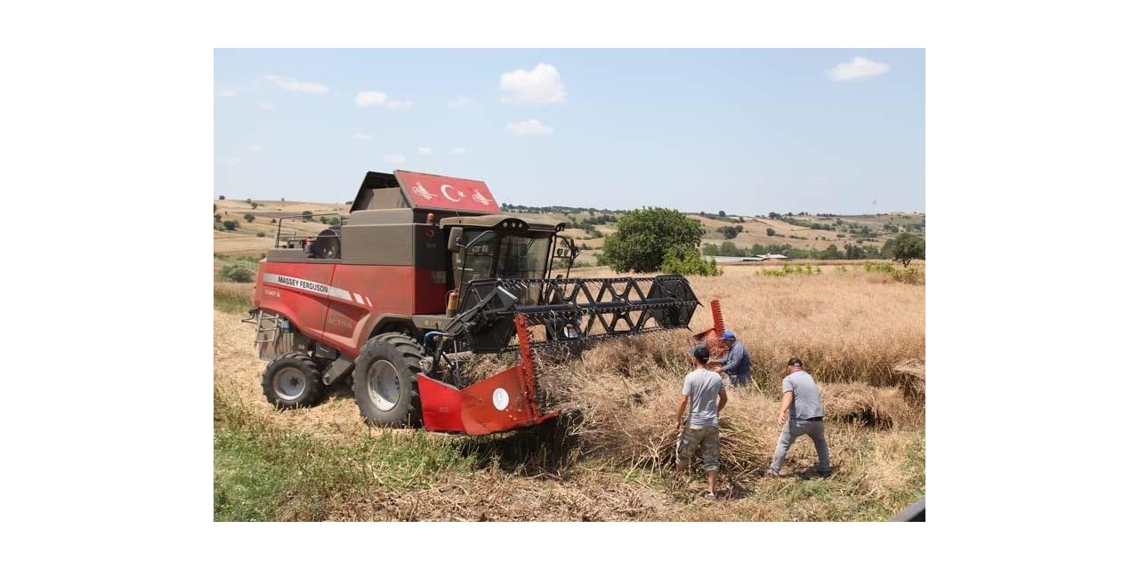 Biga’da ‘Kanola Ekelim Yağ olsun, Bal Olsun’ projesi çerçevesinde tarla günü düzenlendi