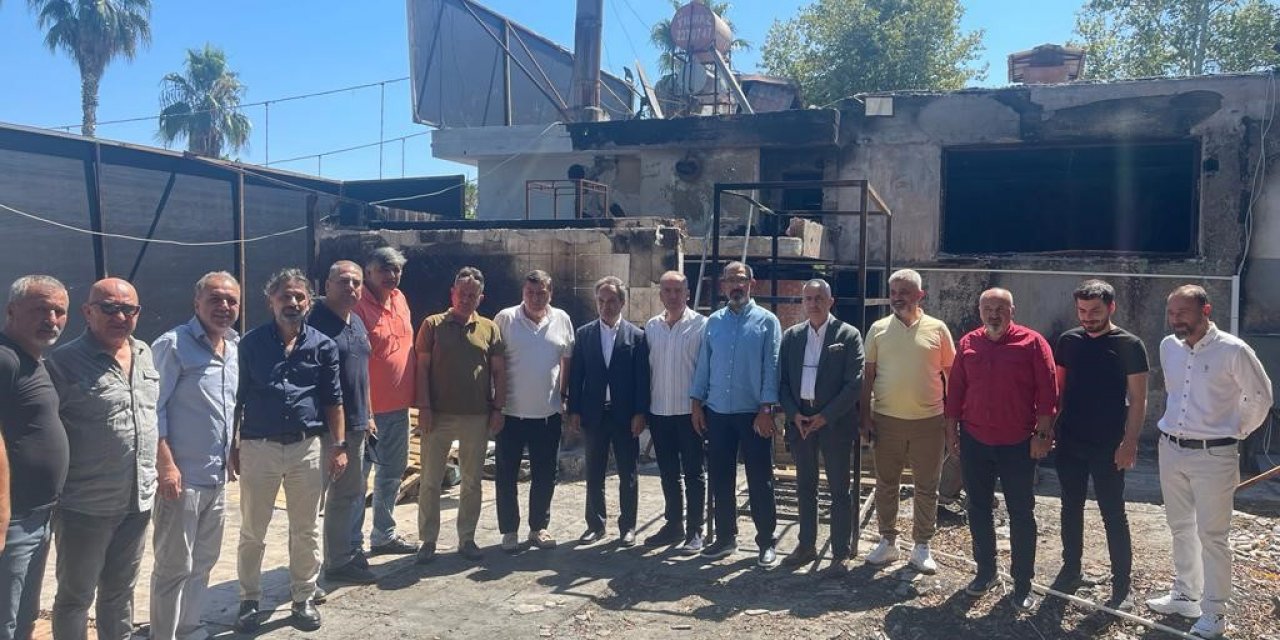 DAİMFED, yangında zarar gören TSYD Adana Şubesi tesislerinde incelemelerde bulundu