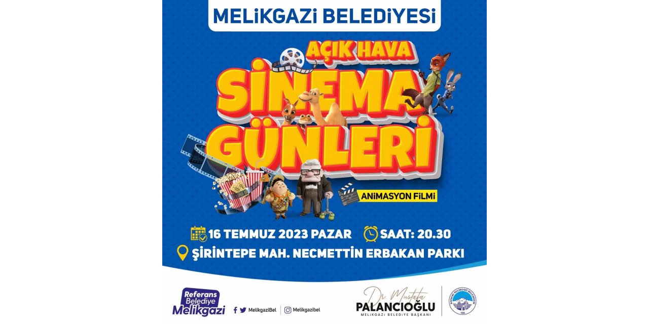 Melikgazi’de Açık Hava Sinema Günleri Başlıyor