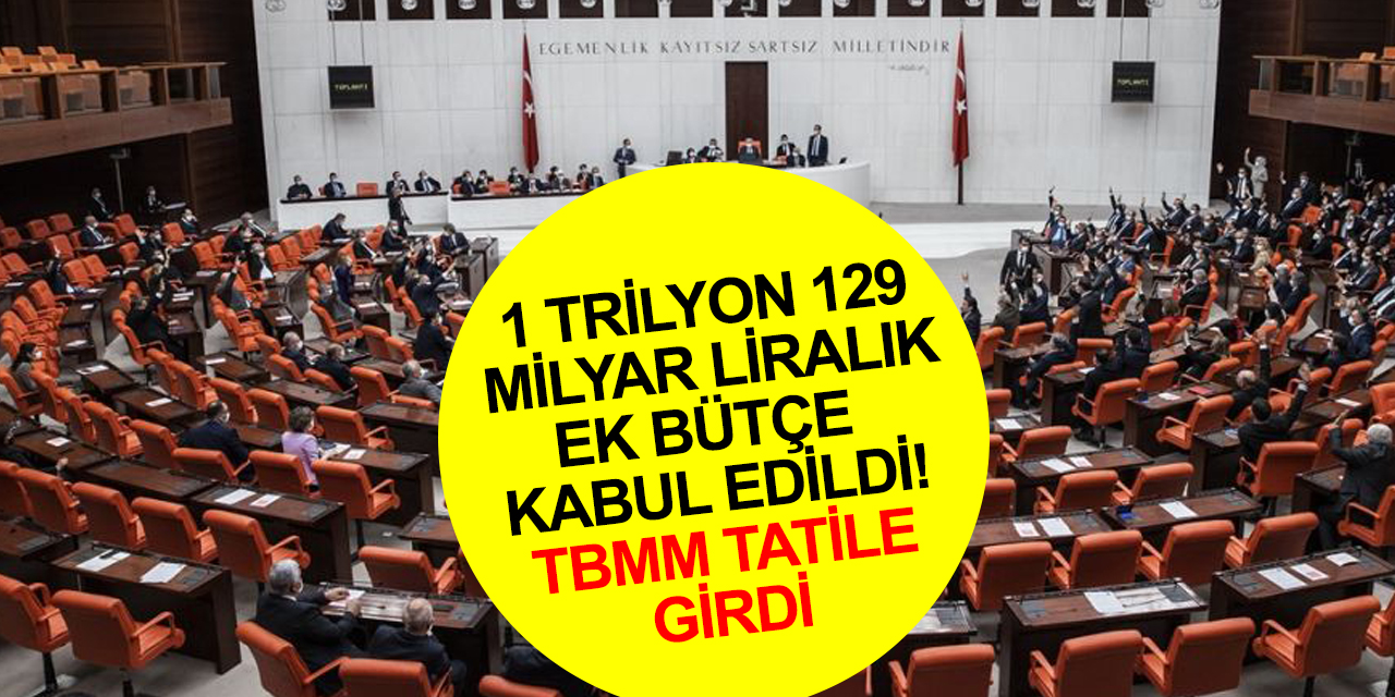 Ek bütçe TBMM Genel Kurulu’nda kabul edildi! En büyük pay deprem bölgesine