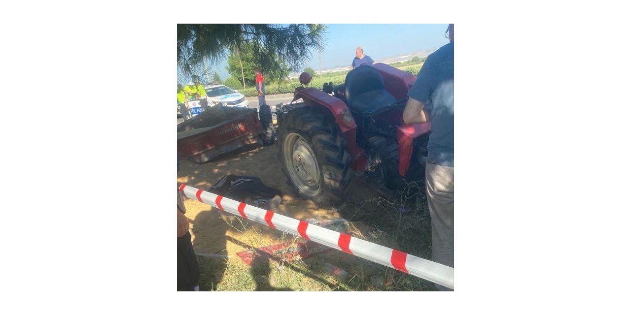 Tırla çarpışan tahıl yüklü traktör sürüklendi: 1 ölü