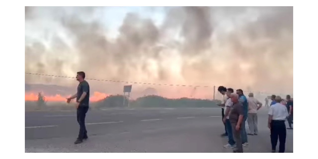 Simav’da arazi yangını