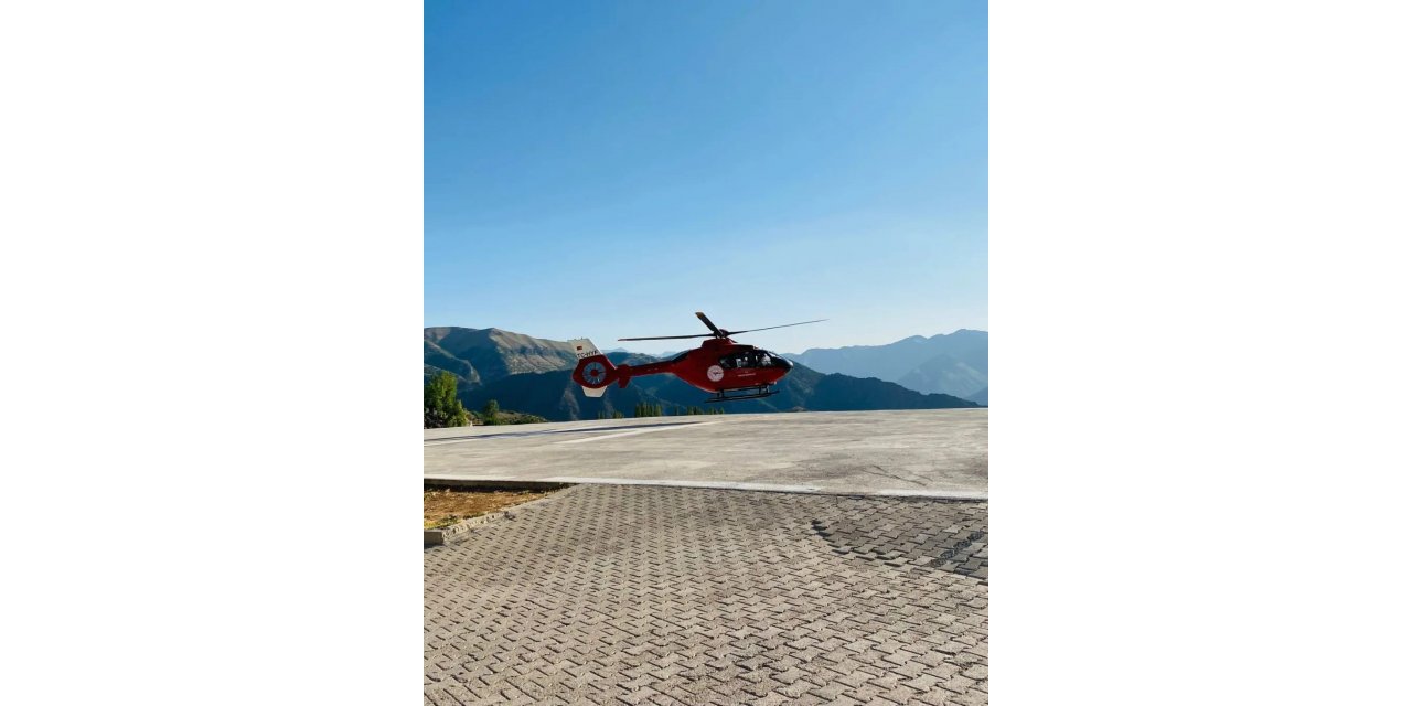 Şırnak’ta helikopter ambulans help sendromlu vatandaş için havalandı