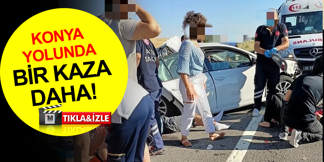 Ankara Konya yolunda tır otomobile çarptı! 2 yaralı