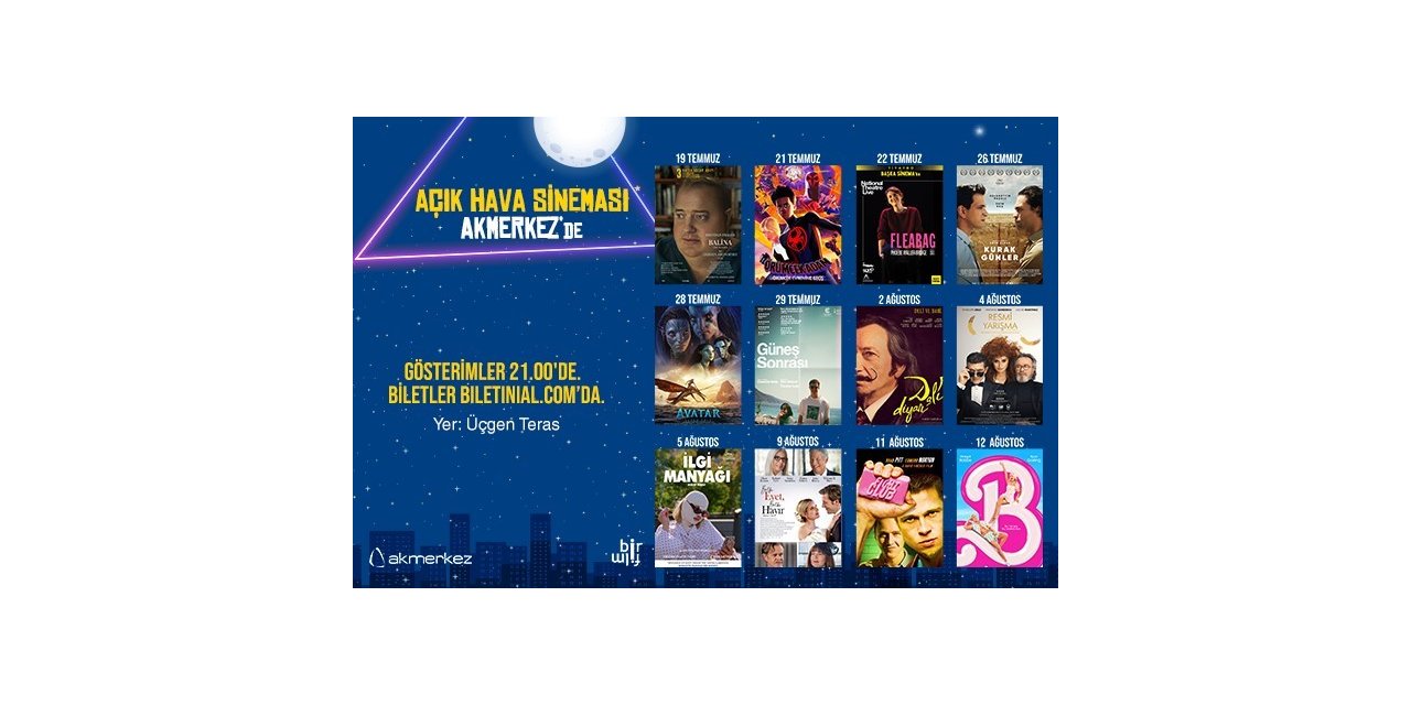 Üçgen Teras’ta açık hava sinema keyfi