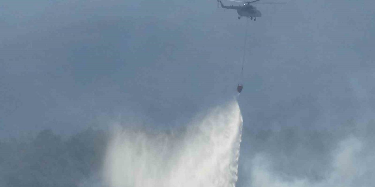Çanakkale’deki orman yangınına havadan ve karadan müdahale devam ediyor
