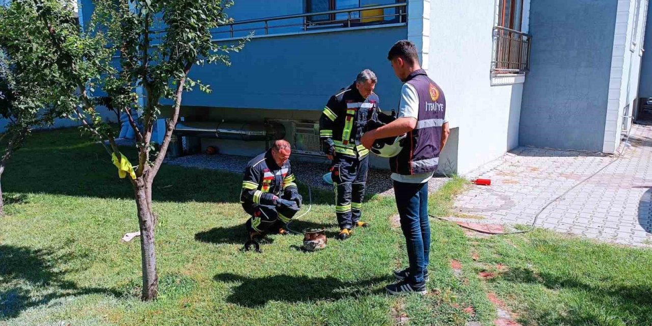Tavşanlı’da alev alan mutfak tüpü paniğe sebep oldu