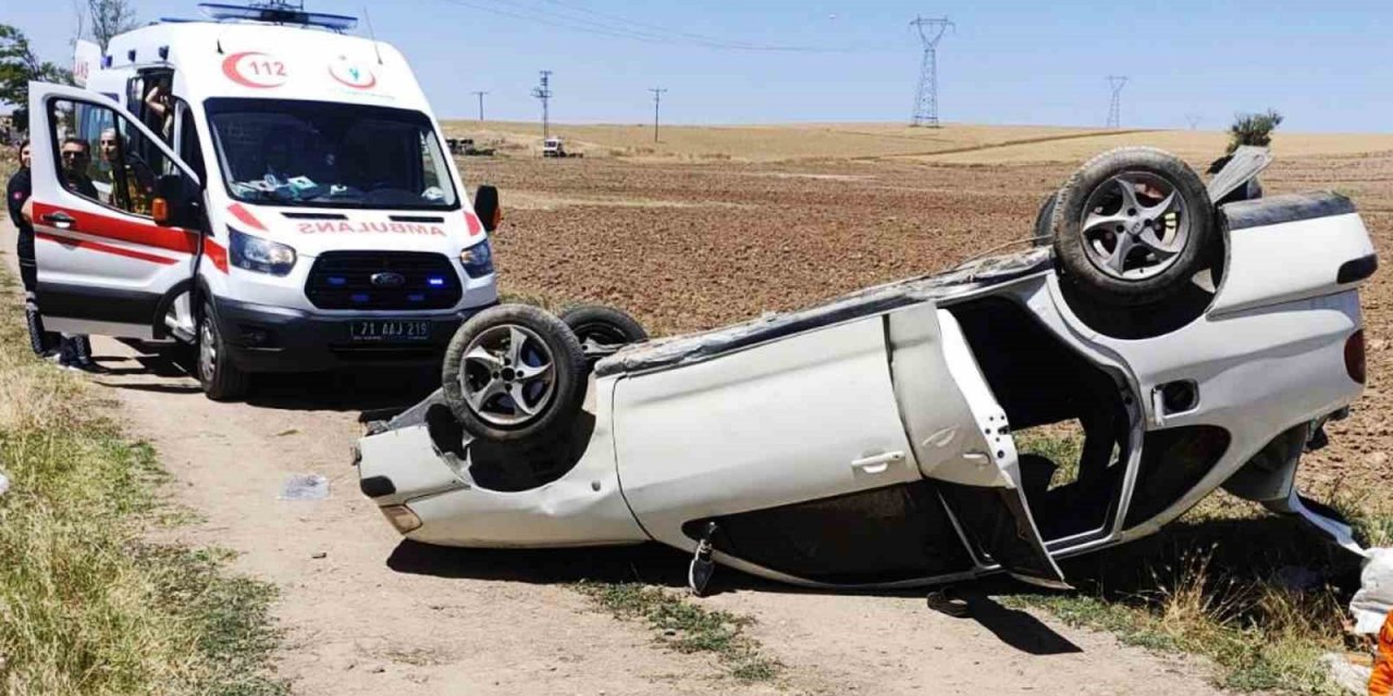 Kırıkkale’de otomobil takla attı: 5 yaralı