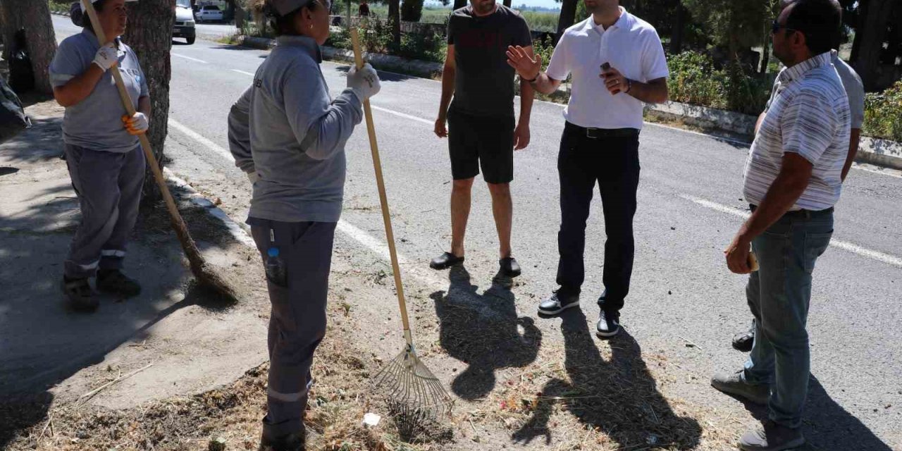 Söke Belediyesi ekipleri Güllübahçe’de temizlik çalışması başlattı