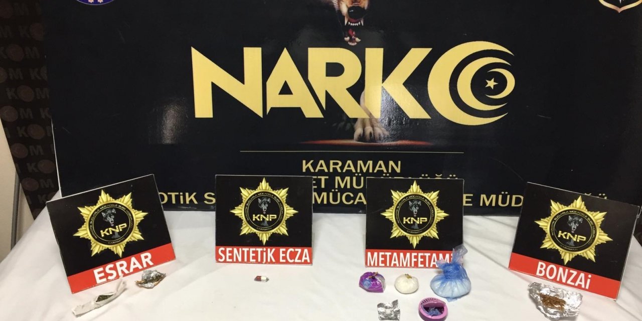 Karaman’da uyuşturucudan 2’si kadın 3 kişi tutuklandı
