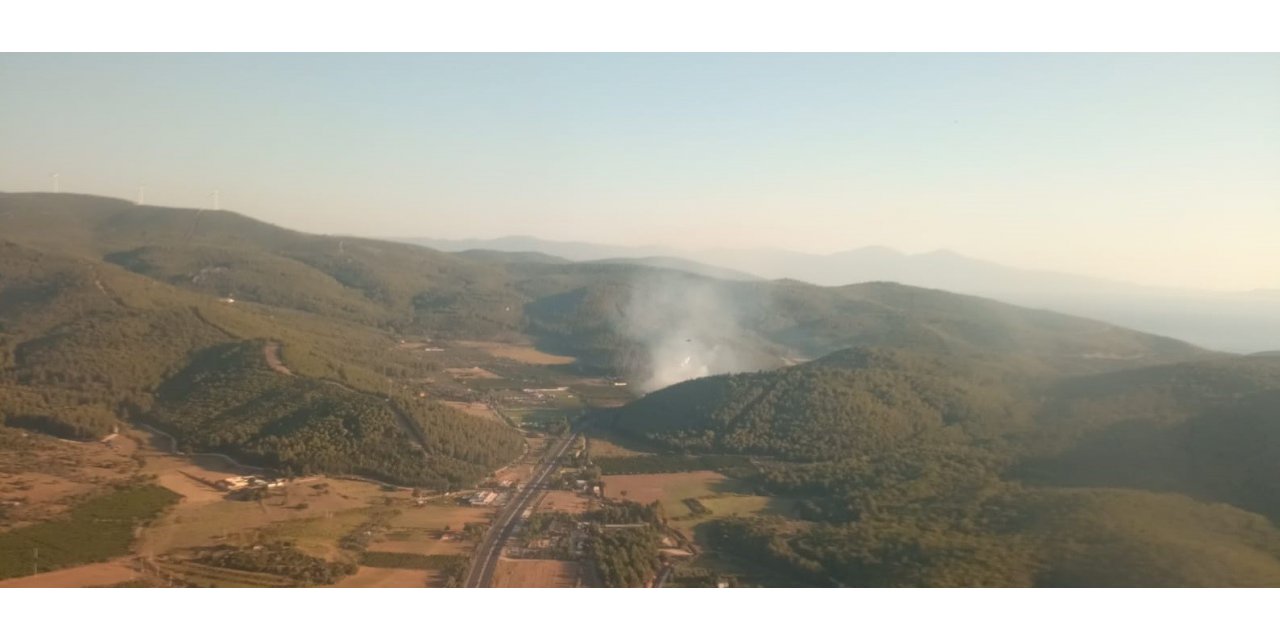 İzmir’deki orman yangınına havadan ve karadan müdahale