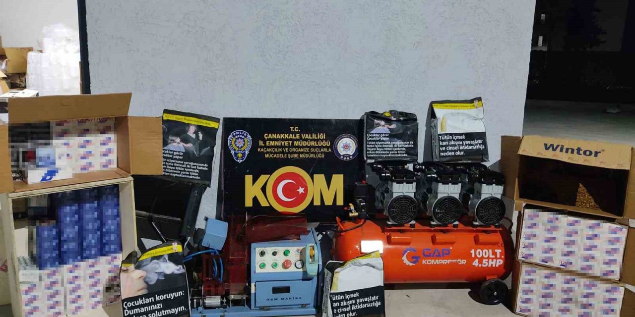 Çanakkale’de 36 bin 200 adet kaçak sigara ele geçirildi