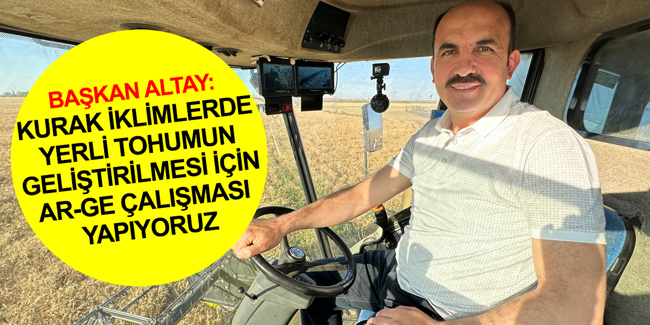 Konya'da iki belediye 7 milyon metrekarelik alanda kuraklığa dayanıklı yerli ürün hasadı yaptı