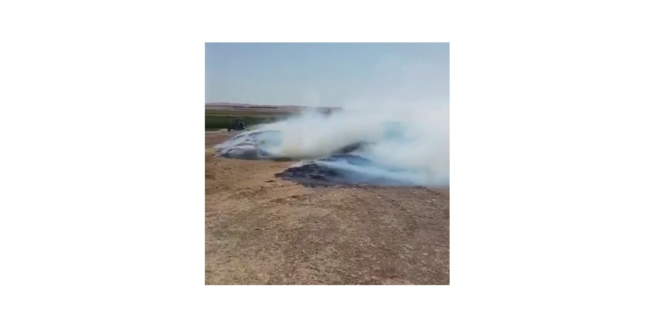Siirt’te 50 ton mercimek samanı kül oldu