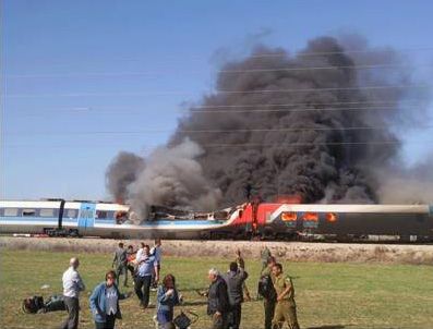 İsrail'de tren yangını: 116 yaralı
