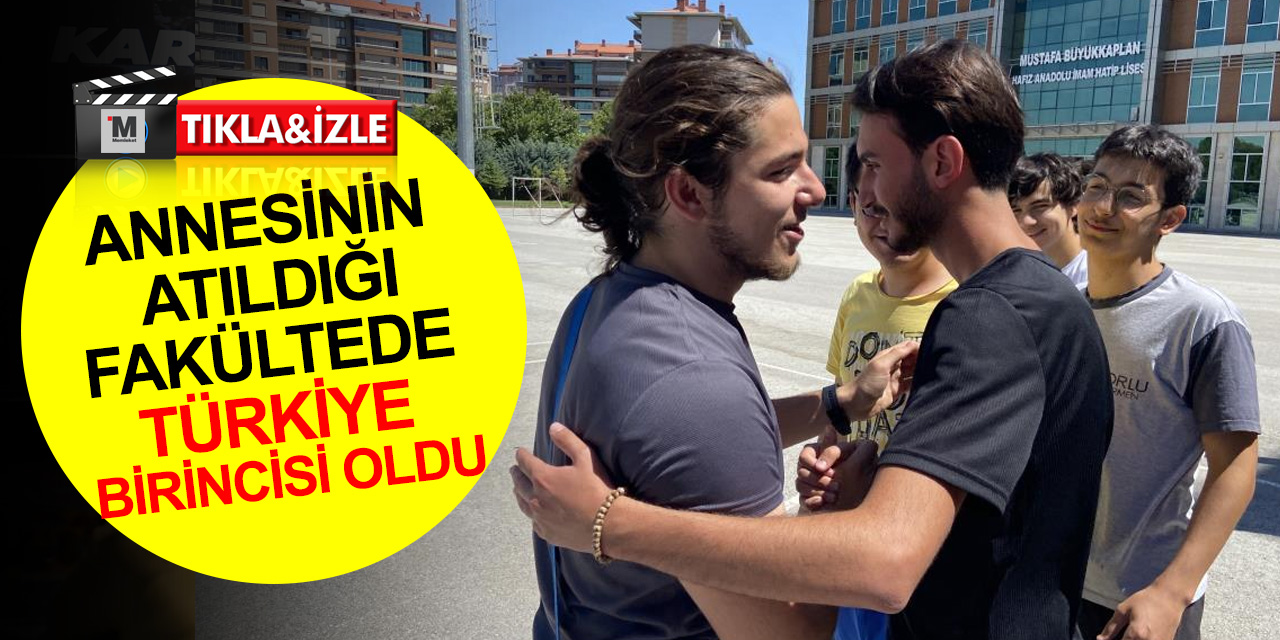 Konya'da İHL öğrencisi Furkan annesinin 28 Şubat sürecinde atıldığı fakültede Türkiye birincisi oldu