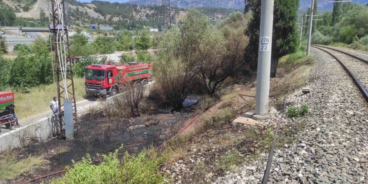 Mesire alanında çıkan yangın söndürüldü