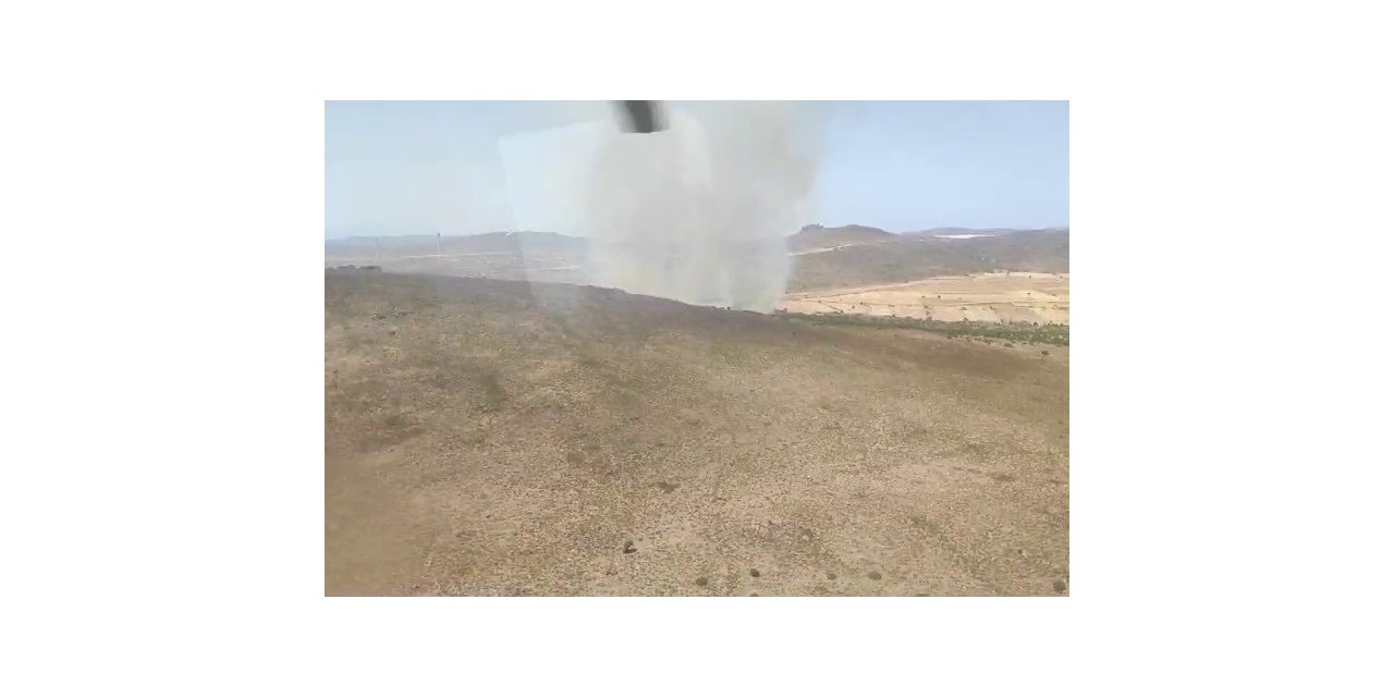Çeşme’de orman yangını: Helikopterler havalandı