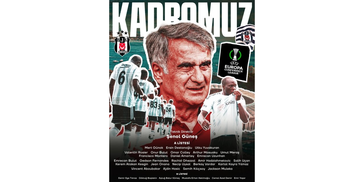 Beşiktaş’ın Tirana maçı kadrosu belli oldu