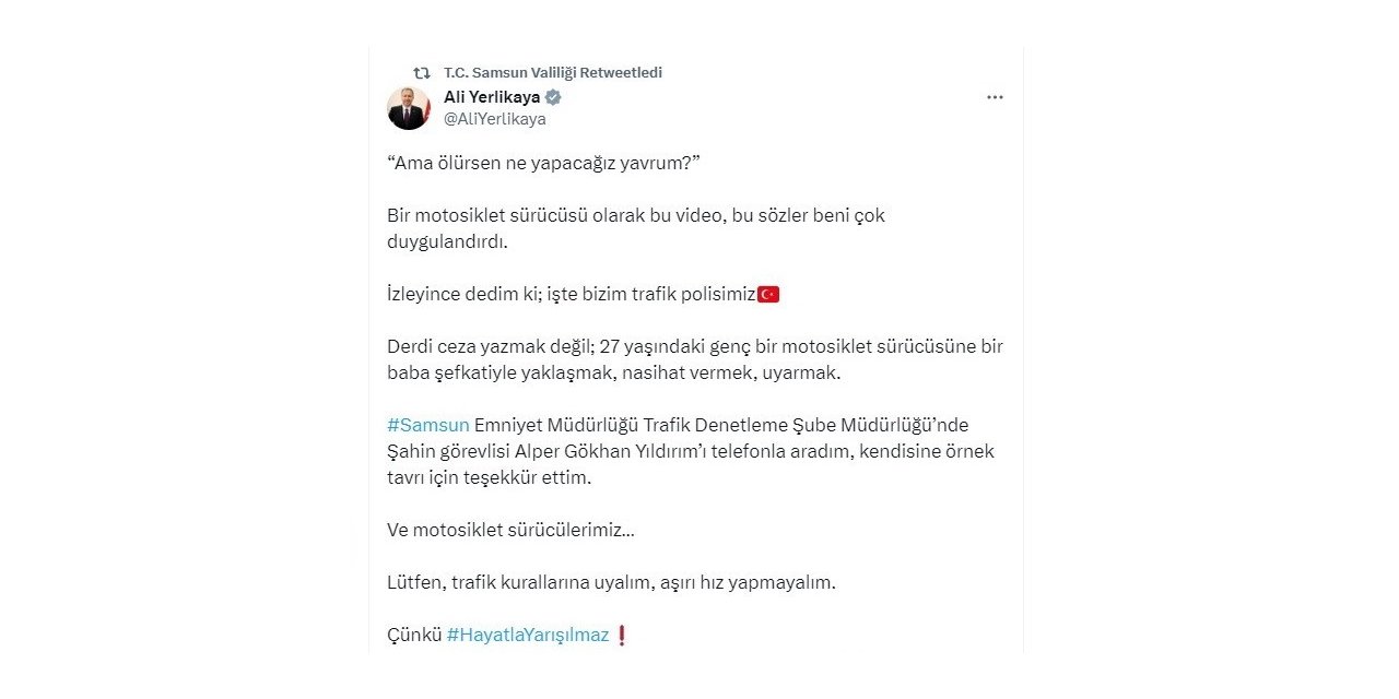 Bakan Yerlikaya’dan o polise tebrik